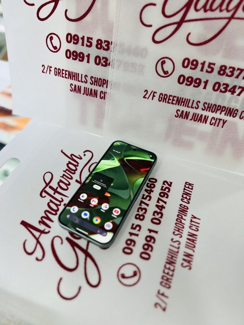 GOOGLE PIXEL 9 256gb Green (Category: Google Pixel) located in San Juan City. Submitted by amalfarah (Listing ID 1458086291, Image 3). Description: GOOGLE PIXEL 9 256gb Green 100% Betta health W/box & cable No Dents /No Scarch No Hiddin issue & Defect No History of Repair Open for (COD/COP)+Shipping Fee (not free) Manila area (Sameday Delivery)(requred DP to avoid Cancellation) Province area (Via LBC) Requred dp to avoid Cancelation Store Locatio