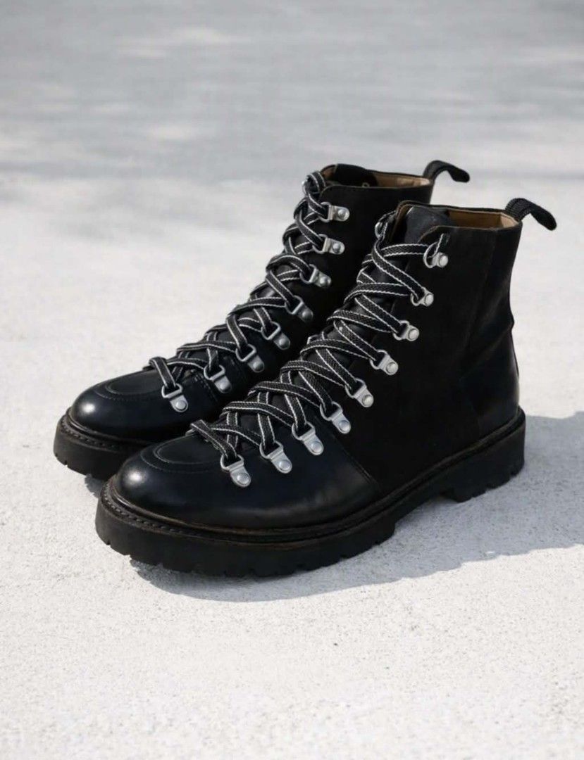 Grenson Nanette Black Hiker Boots (Category: Boots) located in Baguio. Submitted by luxeloomarchive (Listing ID 1458029237, Image 3). Description: Grenson Nanette Black Hiker Boots Conquer both rugged trails and city streets with the iconic Nanette. Grenson’s signature women's hiker boot perfectly blends premium heritage craftsmanship with a high-fashion, utilitarian appeal. Key Features Premium Build: High-grade full-grain calf leather and rich 