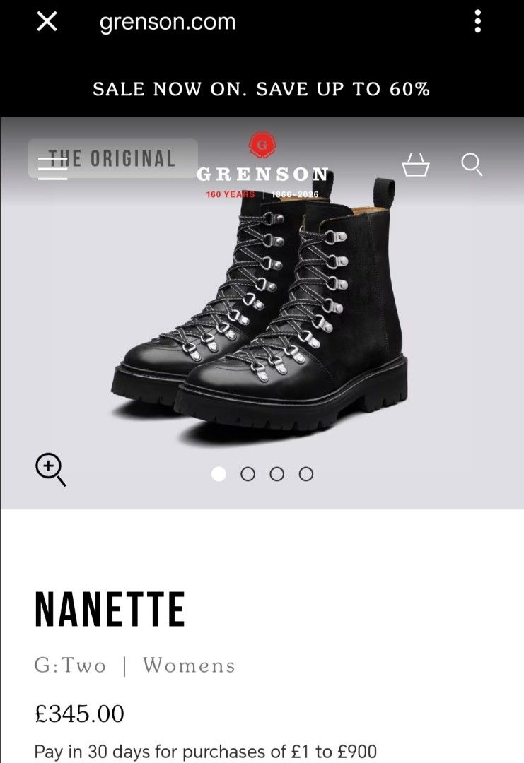 Grenson Nanette Black Hiker Boots (Category: Boots) located in Baguio. Submitted by luxeloomarchive (Listing ID 1458029237, Image 2). Description: Grenson Nanette Black Hiker Boots Conquer both rugged trails and city streets with the iconic Nanette. Grenson’s signature women's hiker boot perfectly blends premium heritage craftsmanship with a high-fashion, utilitarian appeal. Key Features Premium Build: High-grade full-grain calf leather and rich 