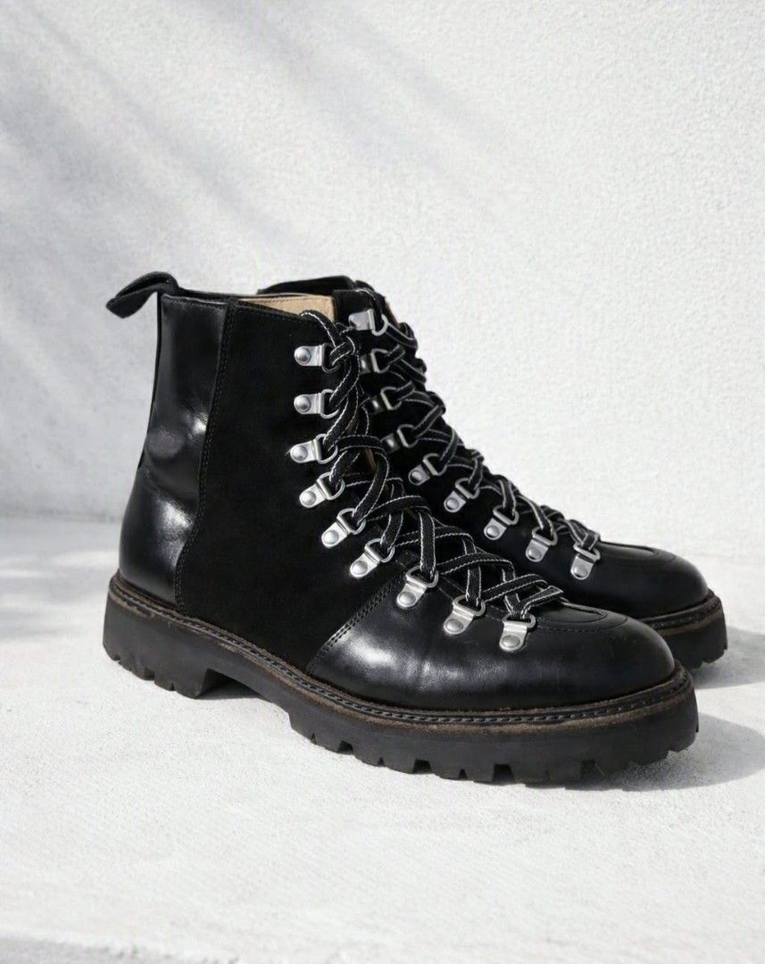 Grenson Nanette Black Hiker Boots (Category: Boots) located in Baguio. Submitted by luxeloomarchive (Listing ID 1458029237, Image 1). Description: Grenson Nanette Black Hiker Boots Conquer both rugged trails and city streets with the iconic Nanette. Grenson’s signature women's hiker boot perfectly blends premium heritage craftsmanship with a high-fashion, utilitarian appeal. Key Features Premium Build: High-grade full-grain calf leather and rich 