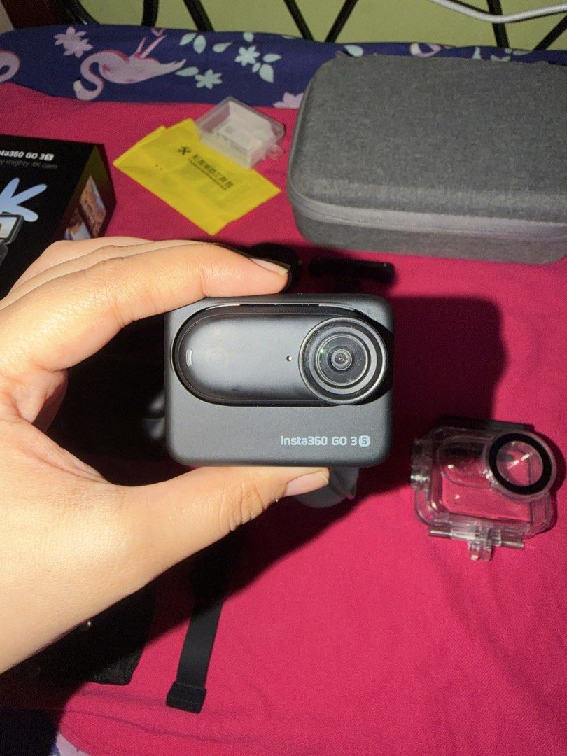 Insta360 GO 3S (Category: Cameras) located in Imus. Submitted by amawieismyname (Listing ID 1458047657, Image 2). Description: - 128 GB - less than 5x lang ginamit so super new pa talaga - with accessories - with original tripod stand functional bullet .