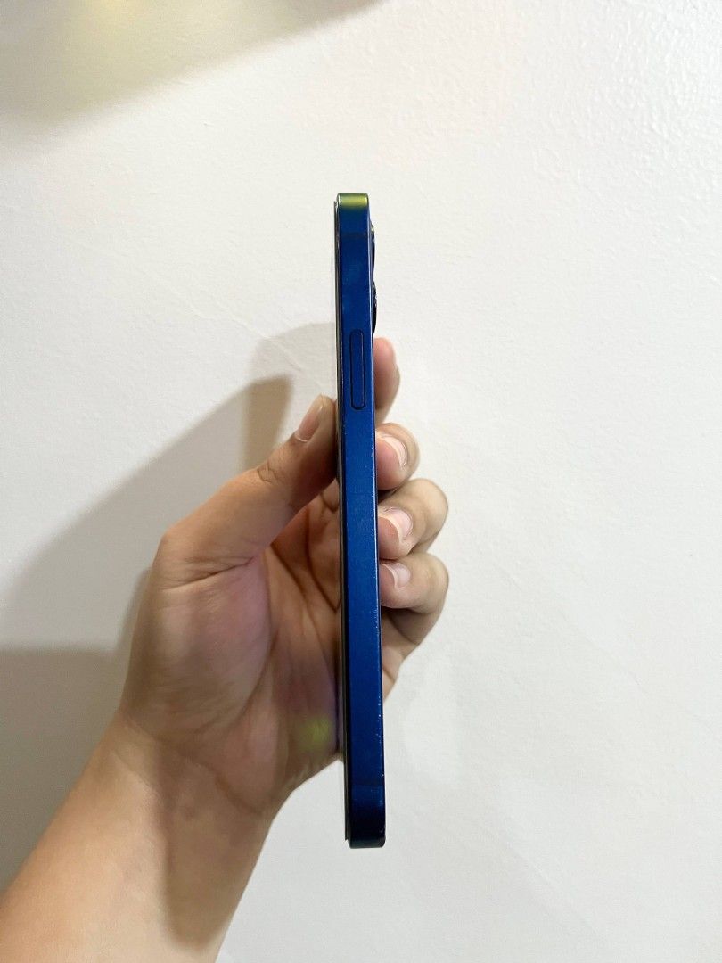 IPHONE 12 128GB ROYAL DEEP BLUE (Category: iPhone 12 Series) located in San Jose del Monte. Submitted by zzzzflip (Listing ID 1457984179, Image 3). Description: IP 12 128GB ROYAL DEEP BLUE °NO ISSUE °NO HISTORY REPAIR °ORIG ALL PARTS °72 BATT ORIGINAL BATT MAKUNAT PA °BOUGHT FROM POWER MAC °UNIT AND CASE ONLY °MINIMAL DENTS SIGN OF USAGE °NTC LOCAL PURCHASE °SLIGHTLY NEGO FOR SURE BUYER.