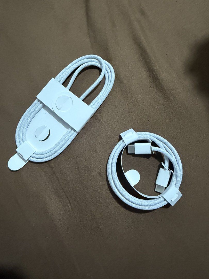 iPhone type c original cable (Category: Chargers & Cables) located in Manila. Submitted by marlboxspace (Listing ID 1457979388, Image 1). Description: Brandnew 2pcs available 1 from ipad And 1 from 17 promax.