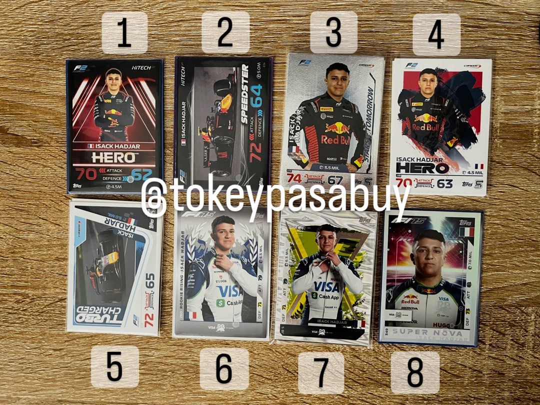 ISACK HADJAR F1 CARDS (Category: Raw Singles) located in Paranaque City. Submitted by tokeypasabuy (Listing ID 1457995382, Image 1). Description: ONHAND 👌 READY TO SHIP 👌 OFFICIAL 👌 ISACK HADJAR F1 CARDS 100 PHP EA MOP: Maribank/Bank Transfers MOD: SCO/JNT DM for Inquiries 😊.