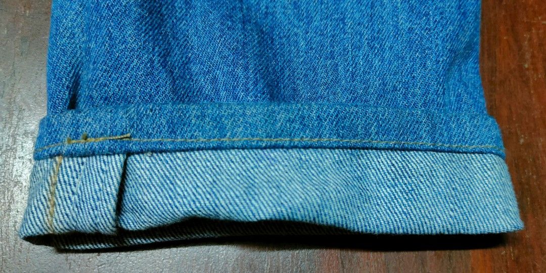Kirkland Mid Wash Denim Jeans (Category: Jeans) located in Baguio. Submitted by migs_act (Listing ID 1458034946, Image 3). Description: FOR SALE: Kirkland Mid Wash Denim Jeans Price: ₱500 Size: Tagged 30×32 Waist: 16" Rise: 11.5" Outseam: 39" Hem: 6.25" Color: Mid Wash Fit: Slim Tapered Material: Heavy Denim Details: 5-pocket design, zip fly, heavy denim construction. Condition: 9.8/10 — Like New Payment: GCash or Bank Transfer Shipping: J&T PM f