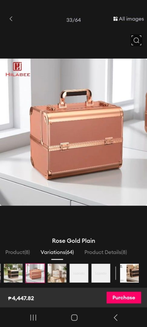 Makeup Train Case (Category: Makeup) located in Pasig City. Submitted by healthnfeshn (Listing ID 1458091335, Image 1). Description: - Make up box - Perfect for organizing all your makeup and beauty essentials - Keep your vanity neat and tidy.