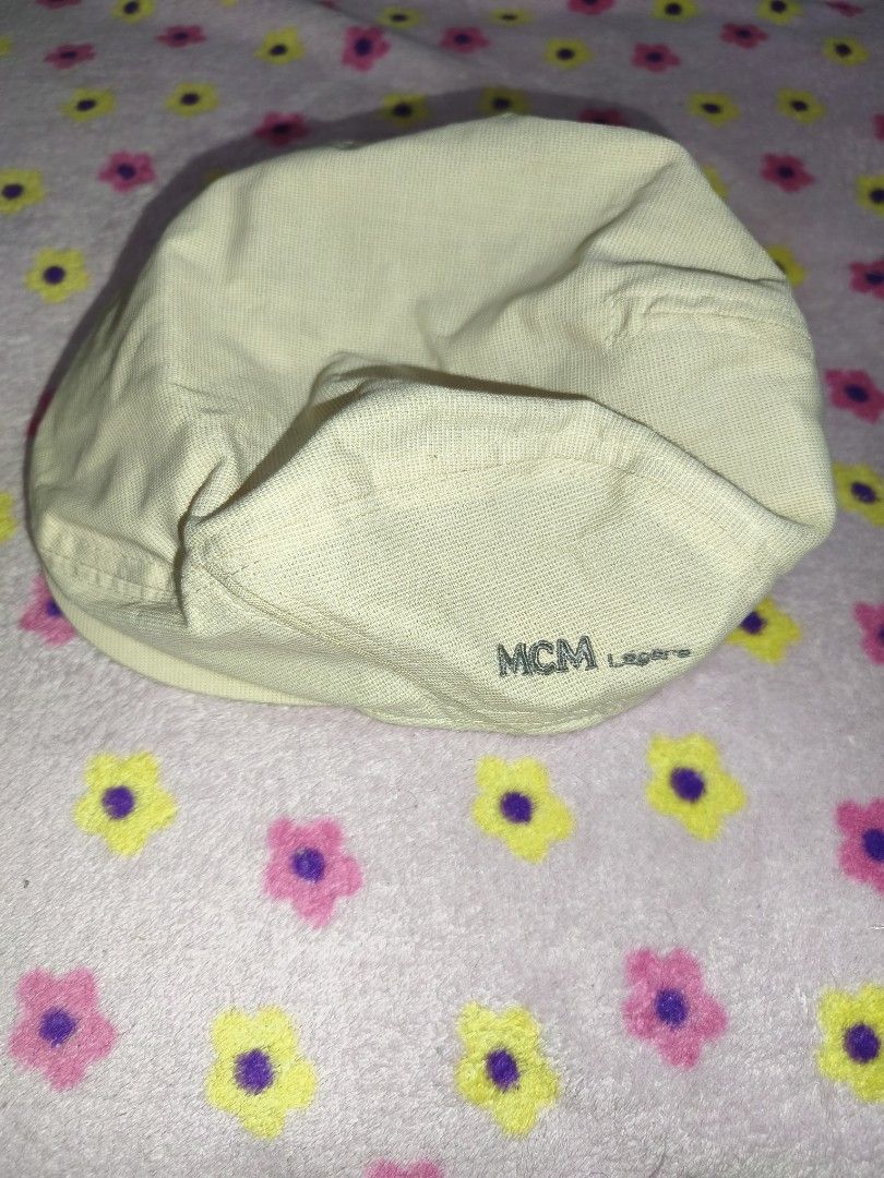 MCM Legere Cap (Category: Caps & Hats) located in Bulacan. Submitted by THA_D_THRIFT (Listing ID 1458077862, Image 1). Description: - MCM Legere Cap - Color: Light Beige - Style: Classic Flat Cap - Features MCM logo on the side - Adjustable strap at the back - Ideal for sunny days or completing your outfit 650 + SF.