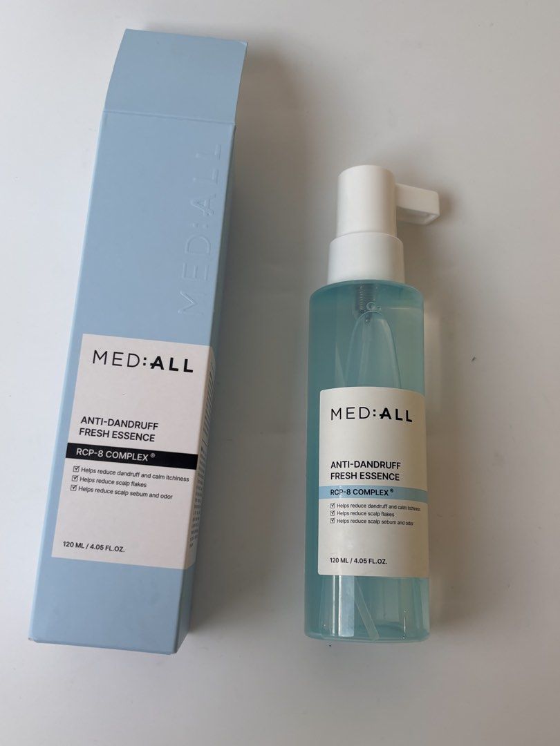 Mediall Anti-Dandruff Fresh Essence (Category: Hair) located in Manila. Submitted by markkk28 (Listing ID 1457924041, Image 2). Description: Anti Dandruff Spray • cooling • reduces dandruff • eliminates odor.