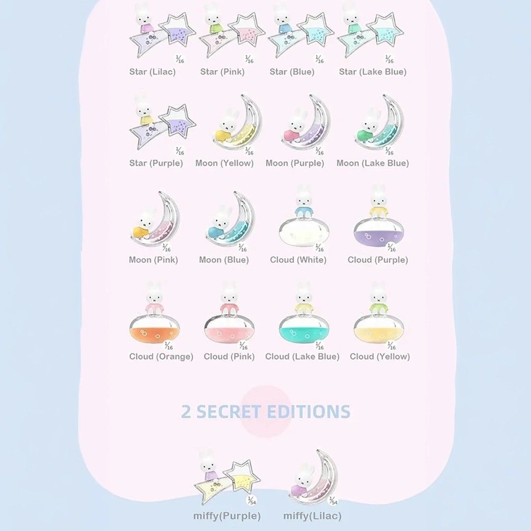 Miffy Dream series keychain (Category: Character Goods) located in Manila. Submitted by hzdeclutterstuffscollectionsph (Listing ID 1457935854, Image 2). Description: 🔴pls send 📩 sa blue app 👉HZ STATIONERY due to reply limit ni car0 ‼️ Price AS IS‼️ • BRANDNEW • AUTHENTIC✨️ •Blind box products are SOLD AS IS. 📏Size: approx. 2.5" 📍PASIG NO COD CASH on pick up/ G•cash SPX / LALAMOVE.