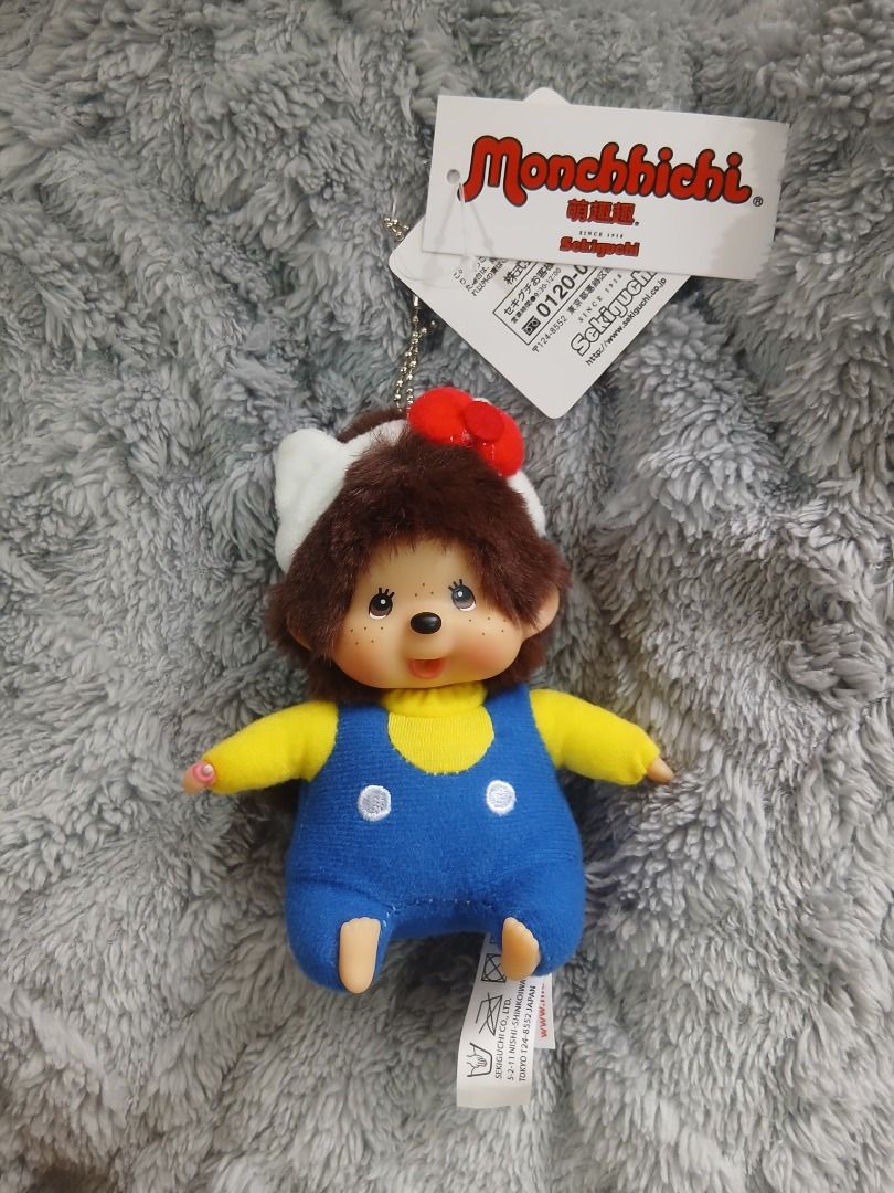 Authentic Monchhichi Hello Kitty Charm Size (Category: Character Goods) located in Aroroy. Submitted by summerchhichi (Listing ID 1457933729, Image 1). Description: ♡ Rare Monchhichi in Hello Kitty outfit ♡ With tags ♡ Brand new, no flaws Add sf ~100 through JNT nationwide.