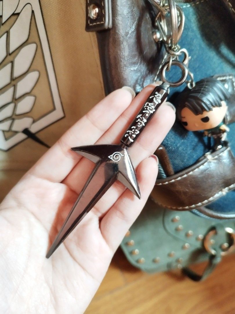 Naruto Kunai Keychain (Category: Character Goods) located in Antipolo. Submitted by strawbbycritter (Listing ID 1457971731, Image 1). Description: — SRP: 250 (bought from a mall) — slightly heavy, no rusting, no issues — good as new — perfect keychain for bags of anime lovers MOP: gcash MOD: lalamove / j&t (paid by the buyer, free sf for orders worth 600+).
