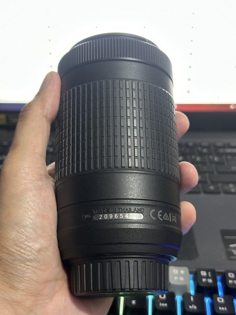 Nikon 70-300mm (Category: Lens & Kits) located in Malabon City. Submitted by reyyyyyyyyyyyyyyy (Listing ID 1458083873, Image 2). Description: Nikon AF-P 70-300mm -No issue, almost new -Lens -Lens Cap -Lens Cover -Clean glass -Intact rubber -Sharp output -No performance issue P12,999 (negotiable) No issue, test all you want Bring your own camera for testing Rfs: Decluttering Meetup: Uncle John’s Cayco, Manila .