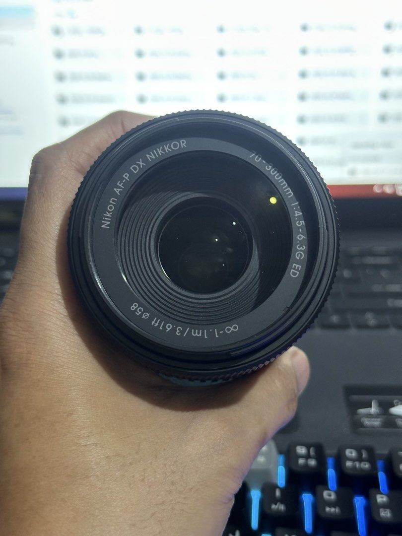 Nikon 70-300mm (Category: Lens & Kits) located in Malabon City. Submitted by reyyyyyyyyyyyyyyy (Listing ID 1458083873, Image 3). Description: Nikon AF-P 70-300mm -No issue, almost new -Lens -Lens Cap -Lens Cover -Clean glass -Intact rubber -Sharp output -No performance issue P12,999 (negotiable) No issue, test all you want Bring your own camera for testing Rfs: Decluttering Meetup: Uncle John’s Cayco, Manila .