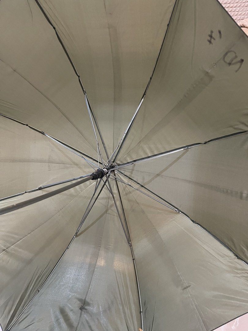 olive green long-handled umbrella with an eight-panel canopy (Category: Umbrellas) located in San Fernando. Submitted by japansurpluselyu (Listing ID 1457926296, Image 3). Description: .