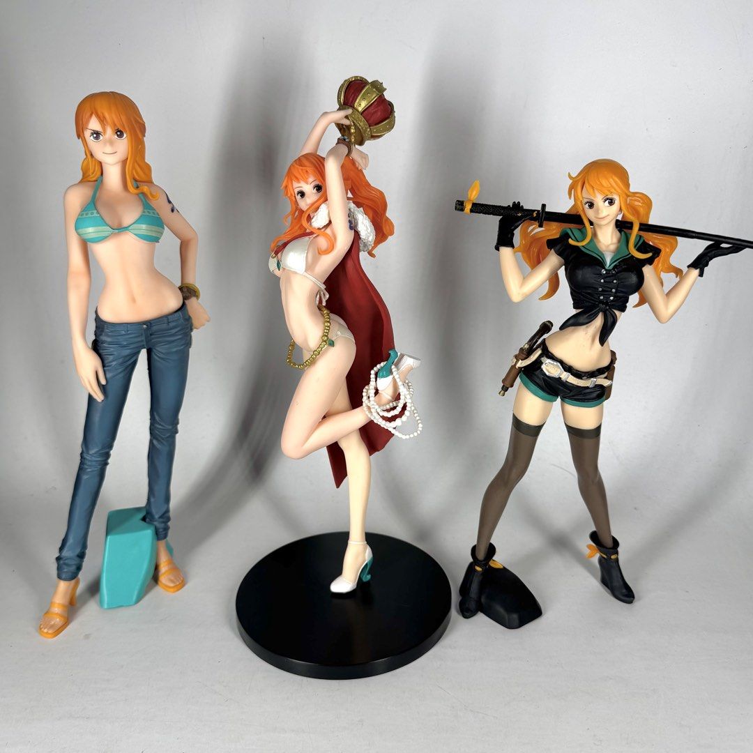 One Piece Nami Action Figure (Category: Figurines & Statues) located in Manila. Submitted by mimaungco (Listing ID 1458082763, Image 1). Description: Price: 400pesos each Take All: 1100pesos Notes: ➡️BL/KO ( Not Original) ➡️NO BOX ➡️ACTUAL PICTURE (WYSIWYG) 📍Pickup/Meetup: Binondo Manila 📦Shipping option: Lalamove - COD (metro manila only) J&T - Non cod (nationwide) ✅Kindly DM me for more information. THANK YOU & GOD BLESS.