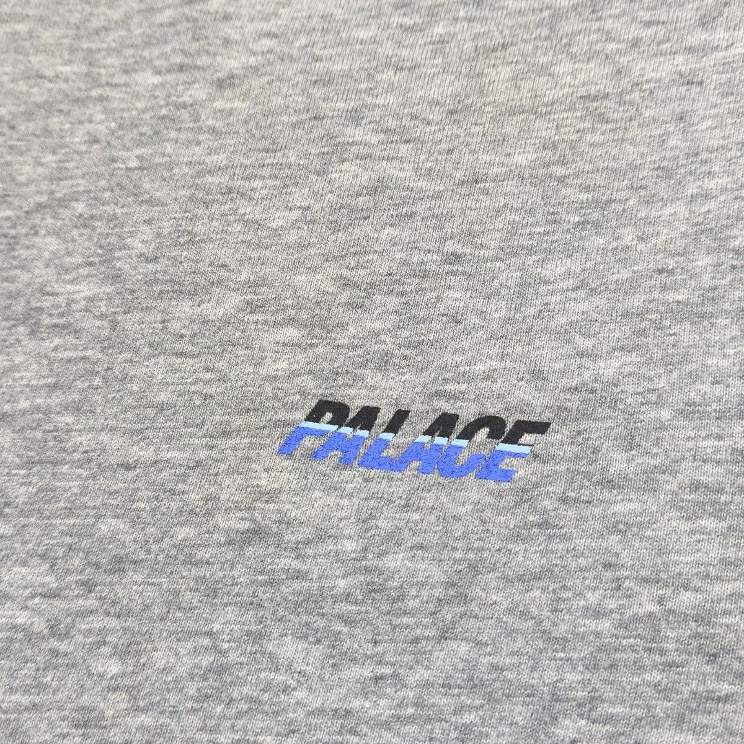 Palace T-shirt Men's Size Small Grey (Category: Tshirts & Polo Shirts ) located in Quezon City. Submitted by inrelationthrift (Listing ID 1458005745, Image 3). Description: • Palace T-shirt Men's Size Small Grey • Front chest logo • Large graphic on back •Very Good Condition •Measurements in the product photos •Feel free to browse or send me your offer.