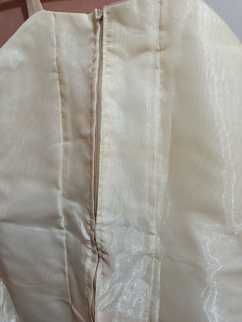 PINYA ORGANZA (inner dress) (Category: Dresses) located in San Pedro. Submitted by airemse_closet (Listing ID 1458075178, Image 2). Description: For Sale: PINYA ORGANZA (INNER DRESS) Orig Price: 700 | SRP: 500 (used once) *Negotiable for sure buyer - Double lined - Medium to Large (dress measurement in inches) Bust-38 Waist-31 Shoulder-16 - Midi | A-Line - Meet-up SM SAN PEDRO only (preggy ang ferson) - Lalamove / J&T (shouldered by buyer).