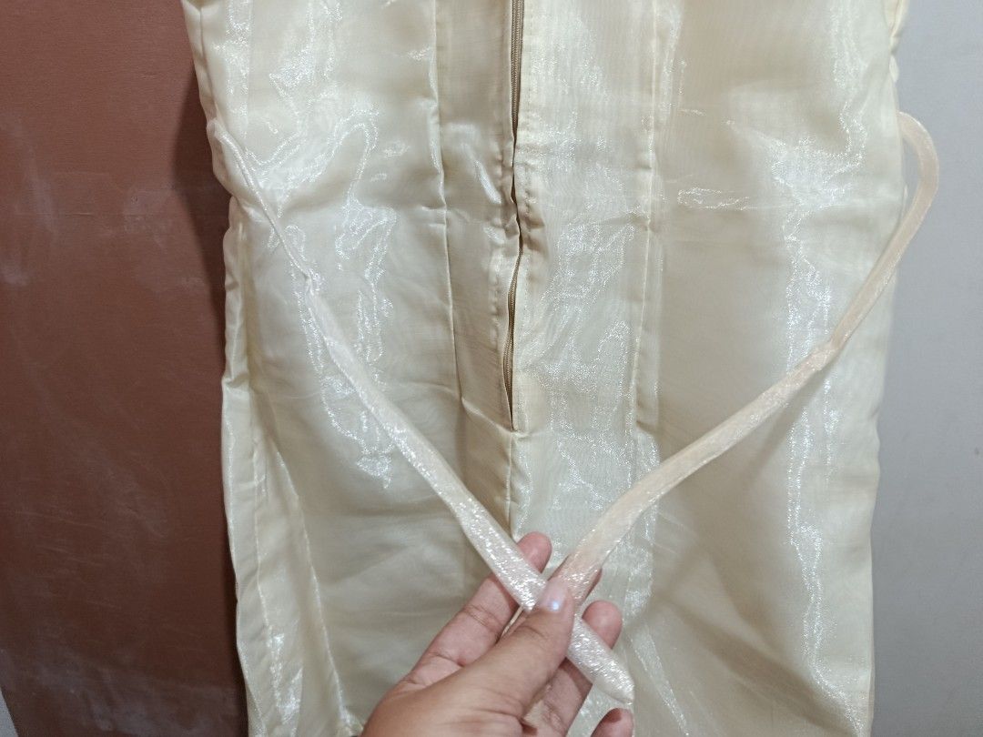 PINYA ORGANZA (inner dress) (Category: Dresses) located in San Pedro. Submitted by airemse_closet (Listing ID 1458075178, Image 3). Description: For Sale: PINYA ORGANZA (INNER DRESS) Orig Price: 700 | SRP: 500 (used once) *Negotiable for sure buyer - Double lined - Medium to Large (dress measurement in inches) Bust-38 Waist-31 Shoulder-16 - Midi | A-Line - Meet-up SM SAN PEDRO only (preggy ang ferson) - Lalamove / J&T (shouldered by buyer).