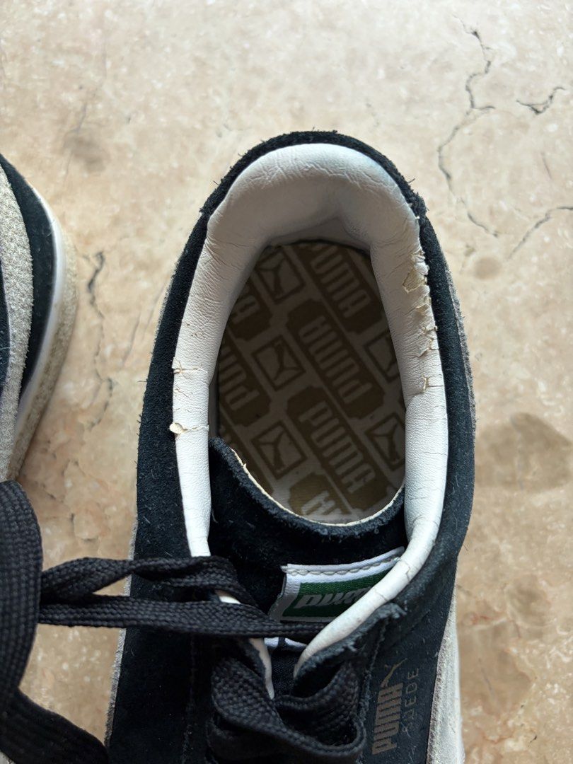 Puma Suede Sneaker, Black and White (Category: Sneakers) located in Quezon City. Submitted by tidyup.lara (Listing ID 1457923168, Image 3). Description: UK 5 EUR 38 US 6 Sold as is Condition 8/10: used but in good condition, needs cleaning .