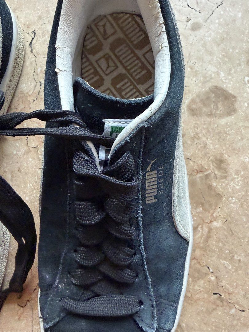 Puma Suede Sneaker, Black and White (Category: Sneakers) located in Quezon City. Submitted by tidyup.lara (Listing ID 1457923168, Image 2). Description: UK 5 EUR 38 US 6 Sold as is Condition 8/10: used but in good condition, needs cleaning .