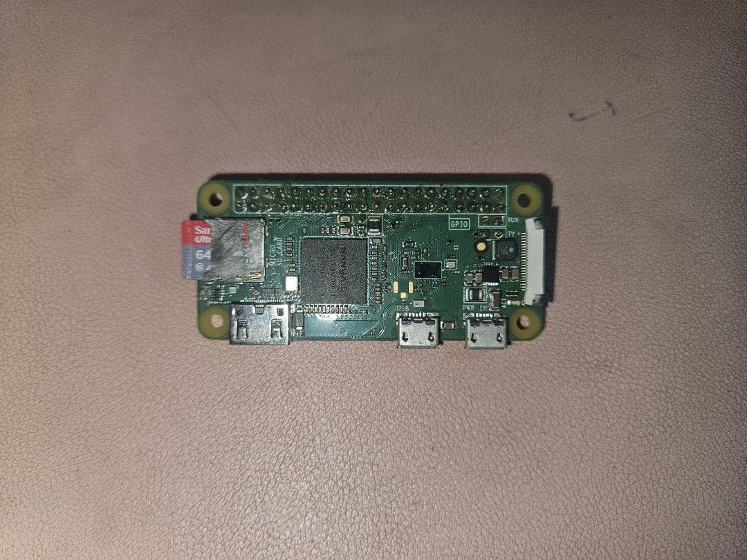 RASPBERRY PI ZERO W (Category: Computer Parts) located in Quezon City. Submitted by kondethzoe55343 (Listing ID 1458017715, Image 1). Description: Key Specs & Features Processor: 1GHz Single-Core CPU RAM: 512MB Connectivity: Built-in 802.11 b/g/n Wi-Fi & Bluetooth 4.1 (BLE) Ports: Mini HDMI, Micro-USB OTG port, and Micro-USB power port Includes: 1x Raspberry Pi Zero W board, 1x SanDisk 64GB MicroSD card (formatted/cleared) Condition: 9/10 — Mint 