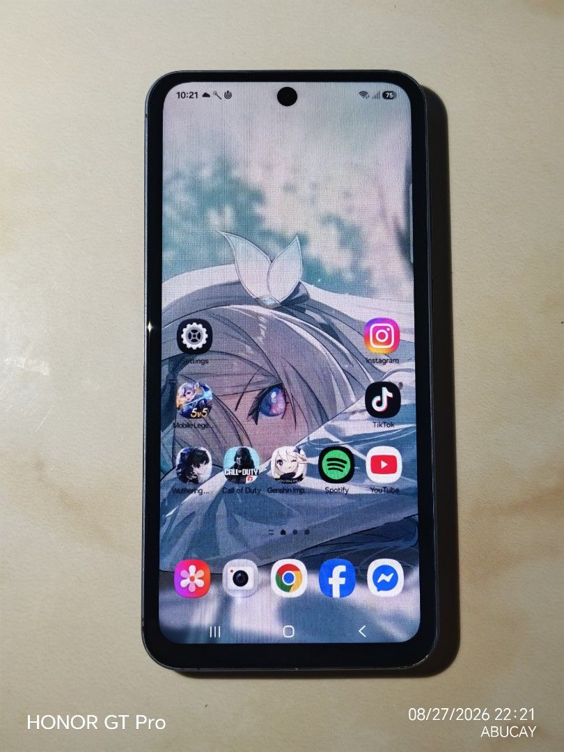 Samsung A55 5G (Category: Samsung) located in Manila. Submitted by whitecat69 (Listing ID 1458046792, Image 1). Description: Samsung Galaxy A55 5G 5.9k Rush Negotiable For Sale or Swap Unit and Case Only Issue: No Fingerprint Quick Specs: ✓16gb Ram ✓128gb internal ✓1480 Exynos ✓6'6 inches Gorilla Victus ✓120Hz SUPER AMOLED ✓50mp Back Cam ✓32mp Front Cam ✓5000mAh Battery ✓25W Fast Charging ✓Dust & Water Resistant ✓Good for Gaming and Taking Photos