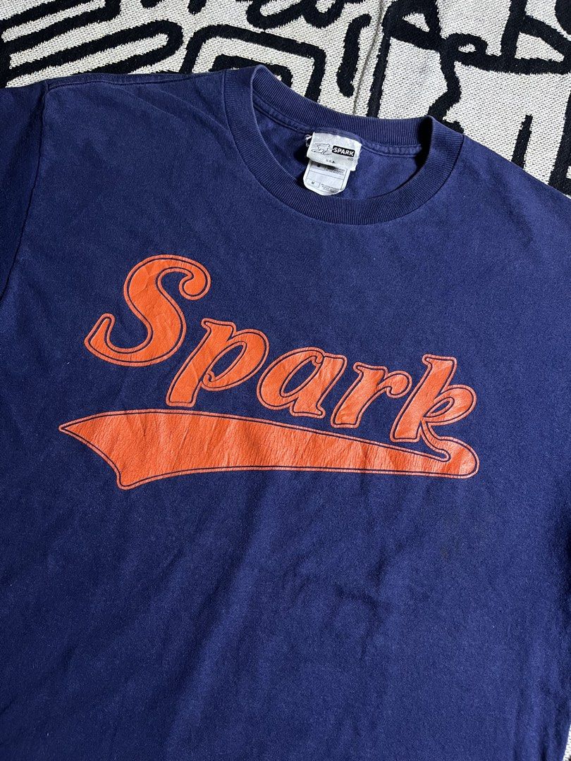 Spark Skateboard Vintage shirt (Category: Tshirts & Polo Shirts ) located in Silang. Submitted by yusthrift (Listing ID 1458005054, Image 2). Description: Spark Skateboard vintage Size: M on tag 20 inc width 28 inches length Issue: Crack prints 8.5 color rate Goo d condition .