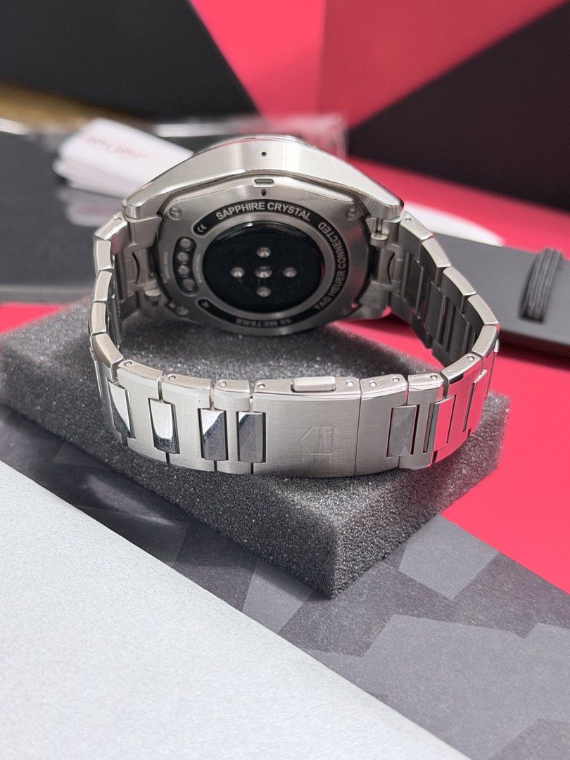 Tag Heuer Connected Calibre E4 (Category: Luxury Watches) located in Quezon City. Submitted by christineboller (Listing ID 1458002392, Image 3). Description: Tag Heuer Connected Calibre E4 - 42mm Digital Black Dial Stainless Steel Model SBR8010.BA0617 Brushed and Polished Stainless Steel case with Stainless Steel Bracelet watch band. Fixed Ceramic bezel. Digital AMOLED Display on a Black dial. Swiss Electro-Mechanical. Digital movement. Powered b