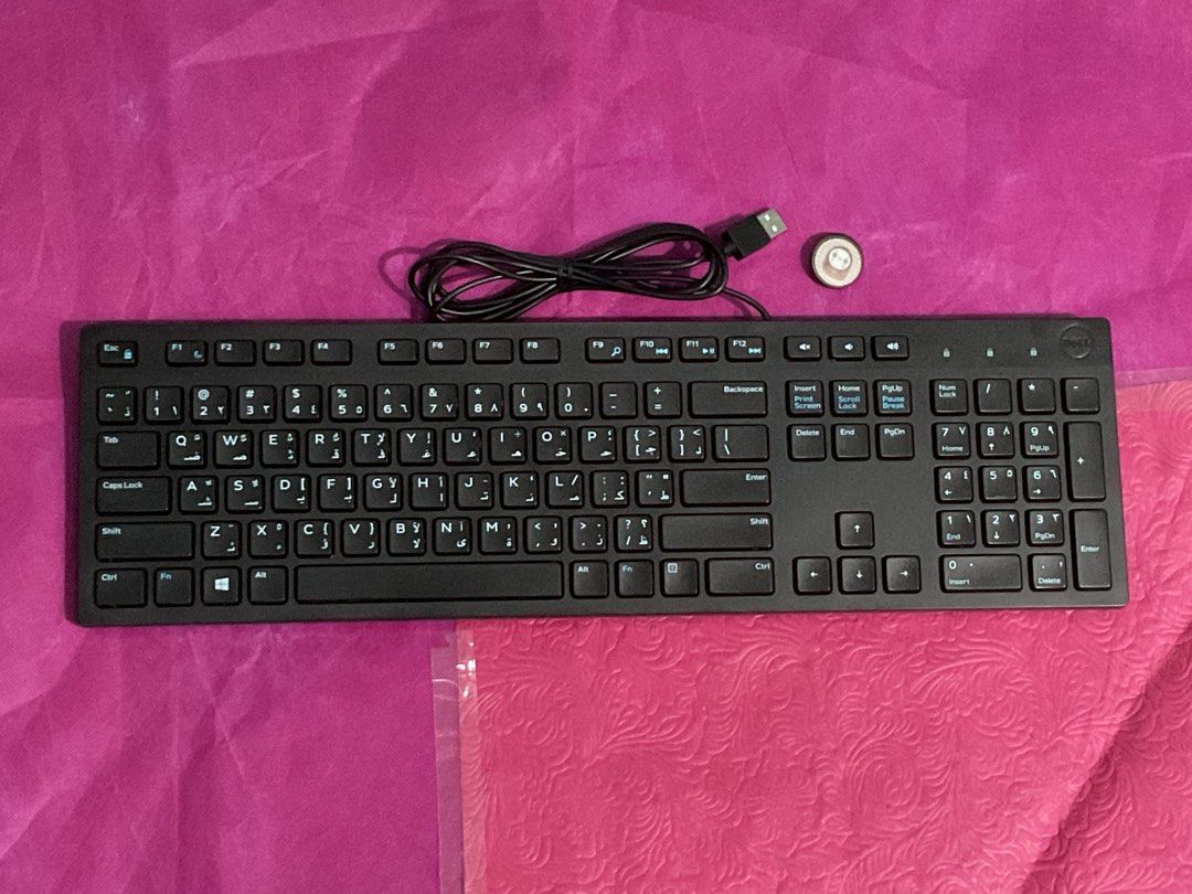 Tech for Sale | Dell USB Wired Keyboard and Mouse Combo (Category: Computer Keyboard) located in San Jose del Monte. Submitted by preloved.to.newlove (Listing ID 1457956869, Image 2). Description: 🛍️ FEATURES 🛍️ 1. Model KB216p 2. Number of Keys: 104 3. English+Arabic QWERTY Keyboard 4. USB Wired Mouse from same brand 📍 FLAWS 📍 1. Missing one foldable keyboard riser 2. Minimal Scratching behind keyboard case ☑️ Tested and confirmed working ☑️