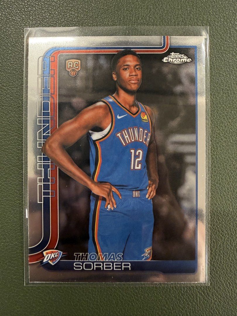 籃球 Thomas Sorber 奧克拉荷馬 雷霆 新秀 2025-26 Topps Chrome Update Oklahoma City OKC Thunder RC Rookie NBA Playoffs 季後賽 球星卡 收藏卡 Trading Card USA 美國 （分類：原色卡片）位於 Hong Kong。 由 directshophk 提交（商品編號 1458063478，圖片 1）。簡介： 包平郵郵費，亦可於黃竹坑站交收或順豐到付。 Meet at Wong Chuk Hang Station or SF pay by receiver. 注意：平郵有寄失風險，並由買家自行承擔。