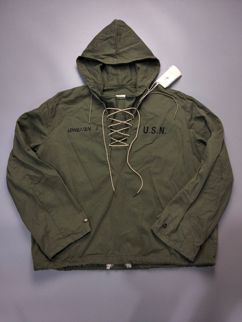 uncle fu amekaji wear military jacket (Category: Coats, Jackets and Outerwear) located in Bulacan. Submitted by recycloth_ (Listing ID 1457957746, Image 2). Description: uncle fu military jacket size on tag small best fit Large boxy type width : 27" length : 28" brandnew with tags hmu!.