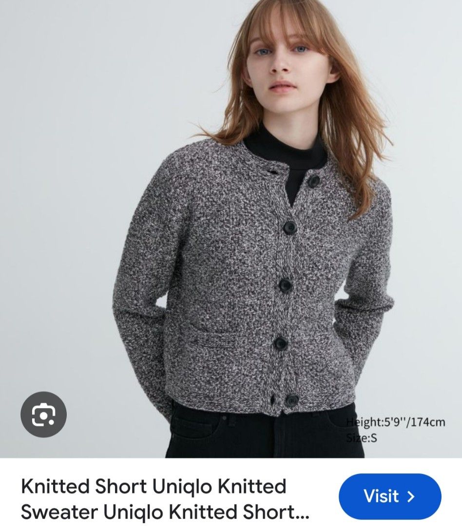 UNIQLO Knitted Short Jacket (Category: Coats, Jackets and Outerwear) located in Basista. Submitted by purpleens_shop (Listing ID 1457970742, Image 2). Description: .