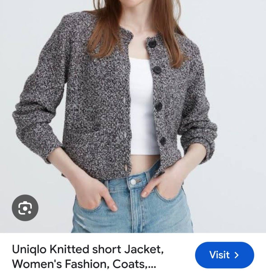 UNIQLO Knitted Short Jacket (Category: Coats, Jackets and Outerwear) located in Basista. Submitted by purpleens_shop (Listing ID 1457970742, Image 1). Description: .