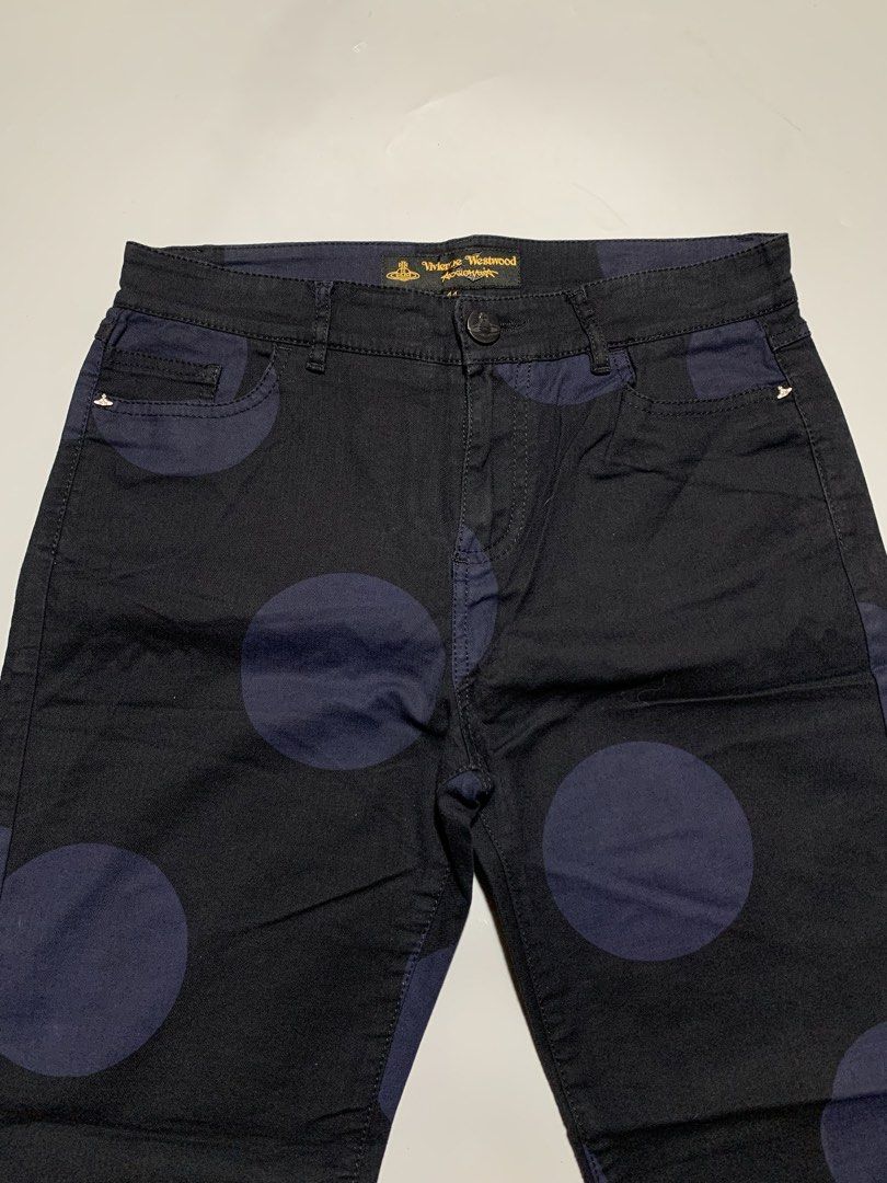 VIVIENNE WESTWOOD POLKA TROUSER (Category: Jeans) located in Taguig. Submitted by thehookv1 (Listing ID 1457950358, Image 2). Description: VIVIENNE WESTWOOD POLKA TROUSER SIZE 44 ON TAG 28-30 tape measured 35 length EXCELLENT CONDITION AUTHENTIC TAGUIG DM ME .