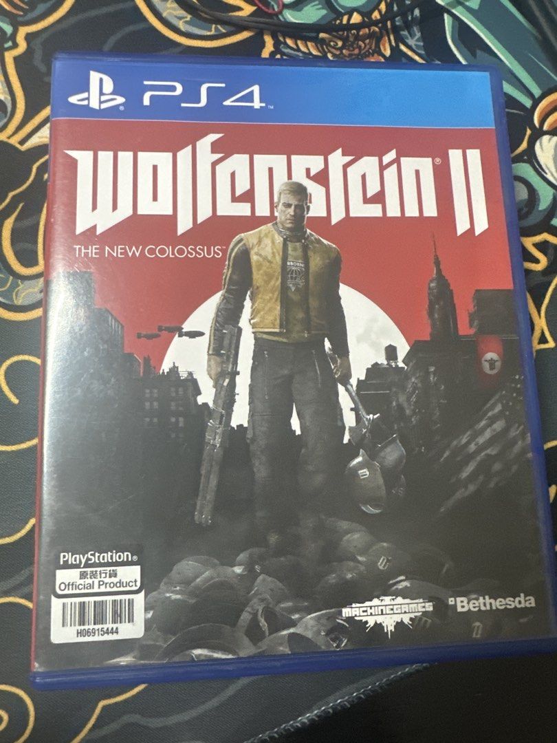 Wolfenstein II: The New Colossus PS4 Game (Category: PlayStation) located in Manila. Submitted by duduballs07 (Listing ID 1458088612, Image 1). Description: - Wolfenstein II: The New Colossus for PlayStation 4 - Sequel to Wolfenstein: The New Order - Play as BJ Blazkowicz fighting Nazis in 1961 America - Includes game disc and case - Region 3 disc.