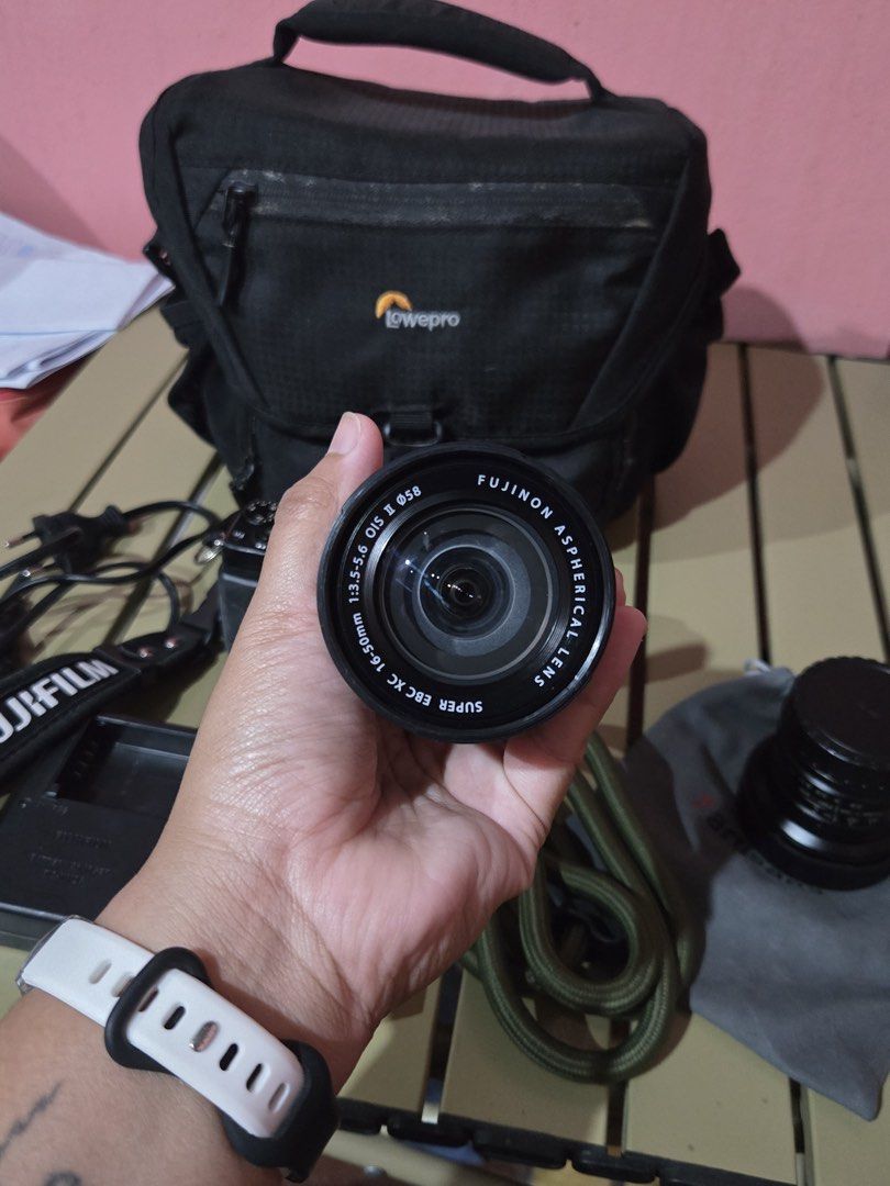 X-Mount Lens (Category: Cameras) located in Manila. Submitted by mimimitol (Listing ID 1458042905, Image 3). Description: X-Mount Lenses 7artisans 7.5mm, f/2.8 Fish-eye Lens with lens caps - Issue : None, like new. - Used probably once or twice only. - Price : 5k Fujinon super EBC XC 16-50mm Lens with lens caps - Issue : Minimal Fungus, need cleaning. - Works well, fungus does not affect picture outcome unless used to a very bright location. - Pr