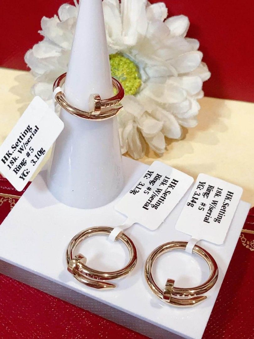 18k HongKong setting gold nail ring (Category: Rings) located in Manila. Submitted by bhelgoldseller2ndaccount (Listing ID 1458138475, Image 1). Description: New!!✨New!!✨New!! 18k HongKong setting Gold 9000/g 💯pawnable/naisasanla 💯with high appraisal rate 💯good investment 💯Direct supplier price 👉OPEN for resellers 🌺please take time to evaluate their actual sizes and grams 👉Best panggift for all occasions ✅ Sold per grams not per piece Kya 
