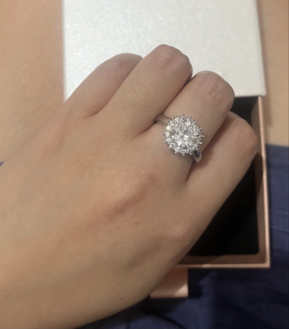 1 carat moissanite ring (Category: Body Jewelry) located in Quezon City. Submitted by bcbiteshop (Listing ID 1458134170, Image 3). Description: 1 carat moissanite ring purchased from Guangzhou China Size adjustable .