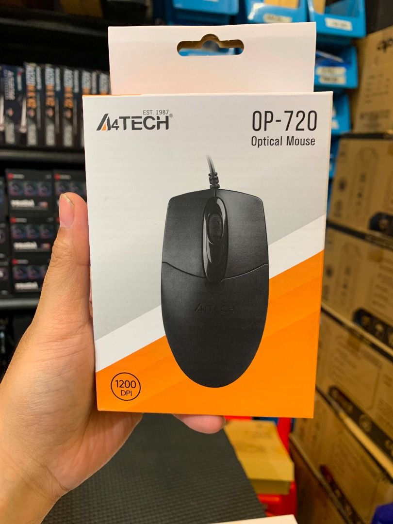 🖱️⚡ CLICK, WORK, REPEAT — A4TECH OP-720! (Category: Mouse & Mousepads) located in Caloocan City. Submitted by swiftdeer.cf08f3 (Listing ID 1458179988, Image 1). Description: - A4TECH OP-720 Optical Mouse - Wired connection - 1200 DPI resolution for precise tracking - Ideal for everyday computer use - Brand new, still in original packaging 💬 Message us now for full specs & recommendations! 📷 Perfect for: ✔ Motorcycle rides ✔ Motovlogging ✔ Trav