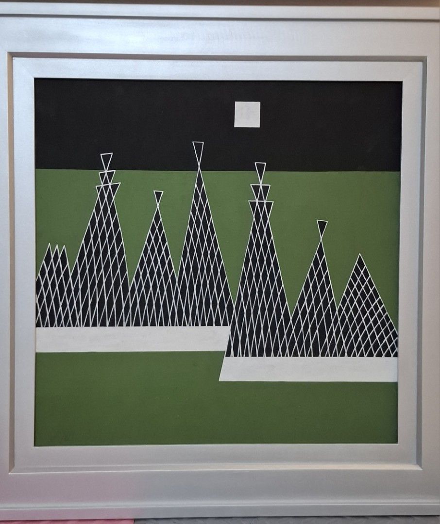 Abstract Mountain Landscape Framed Art Print (Category: Art & Prints) located in Manila. Submitted by art2art (Listing ID 1458204791, Image 2). Description: arturo luz imaginary landscape 24 x 24 w/coa.