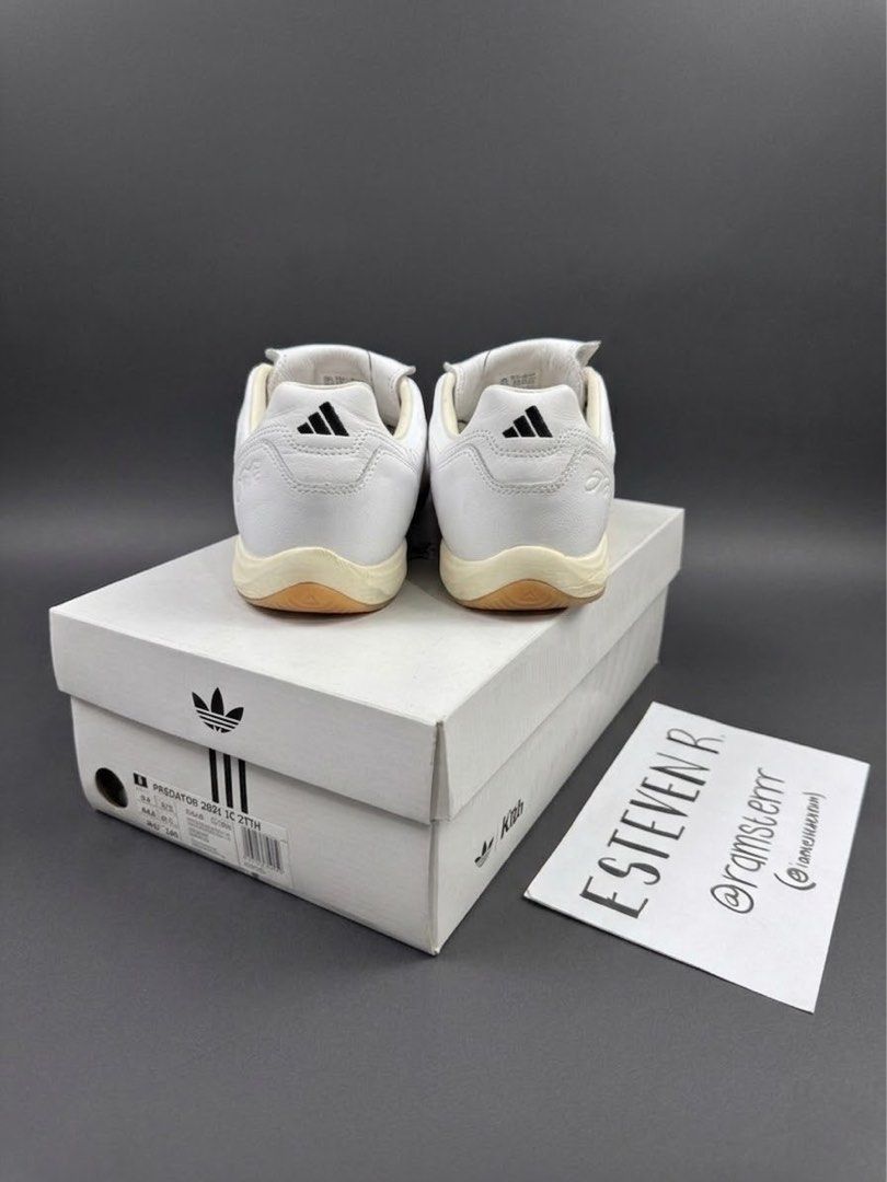 Adidas Kith Football Predator (Category: Sneakers) located in Manila. Submitted by lessstuffstudio (Listing ID 1458162361, Image 2). Description: Adidas X Kith Predator Football Shoes Bought in Kith Paris (Complete with box and extra laces) Used 5 times Size 12 US Slightly Negotiable for sure buyers only.