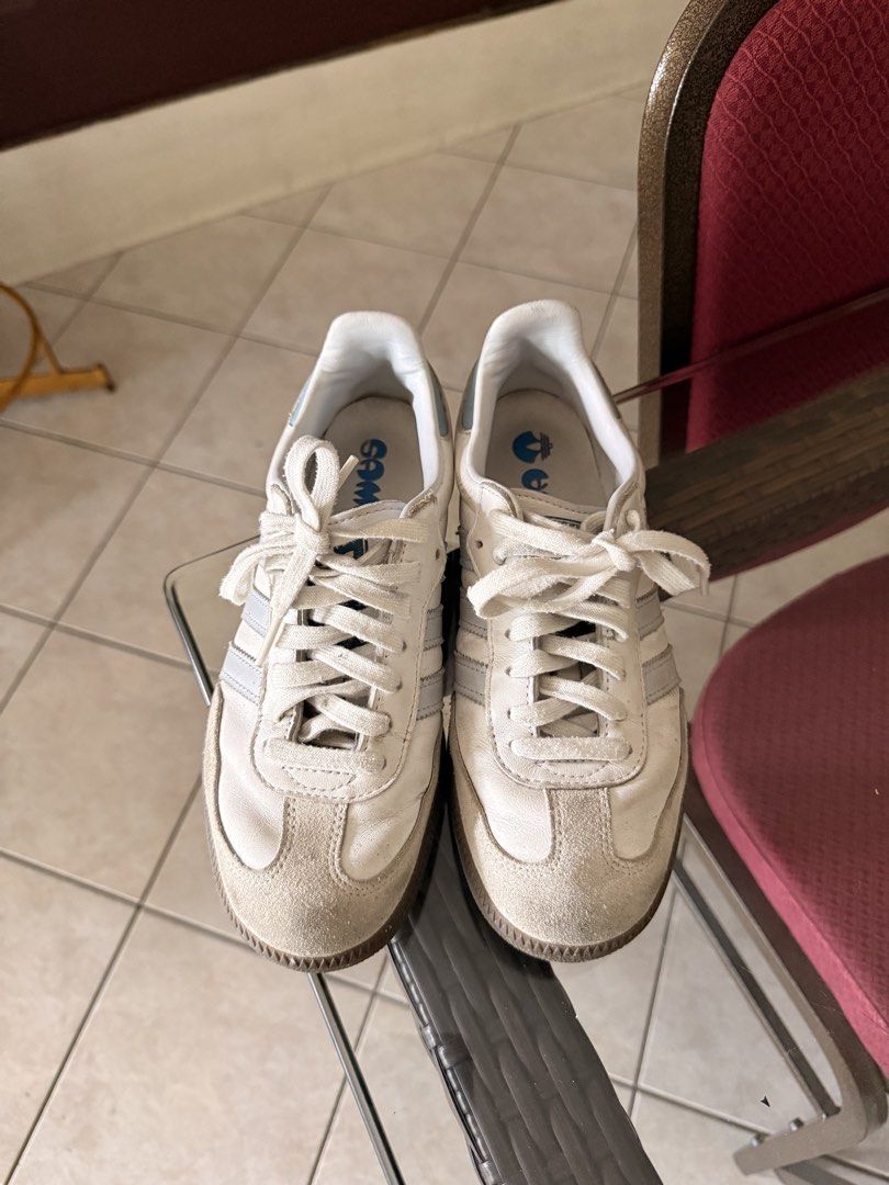 Adidas Samba Halo Blue (Category: Sneakers) located in Manila. Submitted by prelovedbyjana (Listing ID 1458157685, Image 3). Description: - AUTHENTIC - US 7 - No box - Just needs cleaning :) .