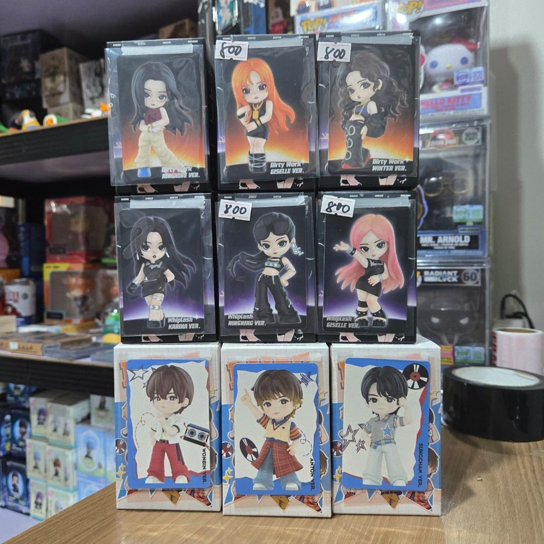 AESPA Riize Pop Mart Figure (Category: Figurines & Statues) located in Quezon City. Submitted by rcollectiblestoyshop (Listing ID 1458208509, Image 1). Description: Karina 900 the rest 800 each.