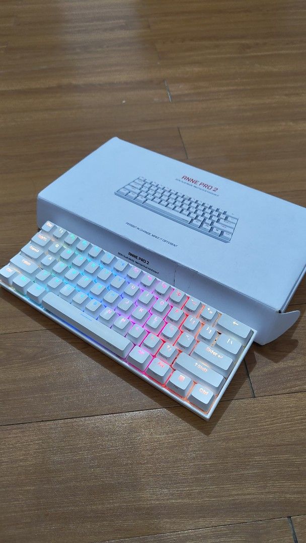 RUSH!! Anne Pro 2 60%dual mode mechanical keyboard (Category: Computer Keyboard) located in Manila. Submitted by deerondee (Listing ID 1458211855, Image 2). Description: Pre-loved mechanical keyboard bought this at 4-5k RFS Upgraded to a new keyboard no issue only yellow stains, just need cleaning. pick up or meet up to test .