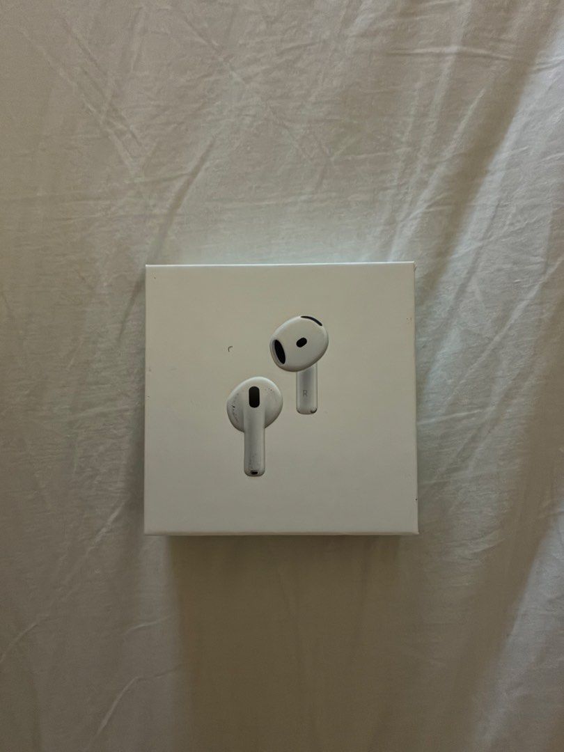Apple AirPods 4 (Category: Earphones) located in Quezon City. Submitted by lopezbenj313596 (Listing ID 1458229296, Image 1). Description: Date purchased: AUGUST 16 , 2026 (with receipt) - Apple AirPods 4 - Original box and packaging included - Works perfectly - Selling because I received a new pair - Feel free to ask any questions.