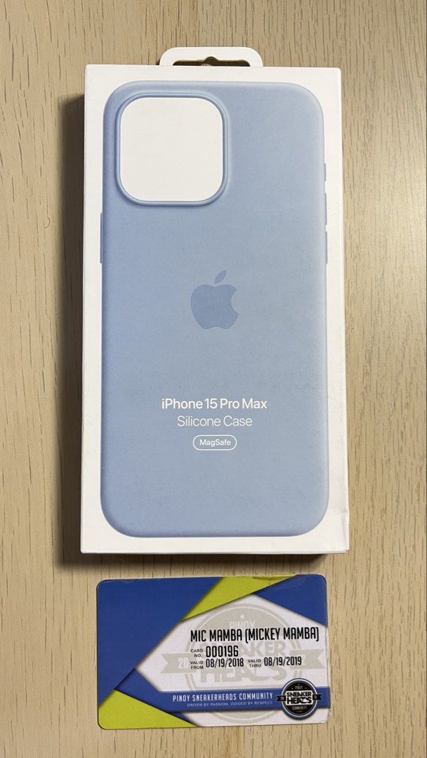 Apple iPhone 15 Pro Max Silicone Case with MagSafe - Light Blue (Category: Cases & Sleeves) located in Taguig. Submitted by micmamba24 (Listing ID 1458180641, Image 1). Description: FOR SALE ONLY (NO TRADES): BRAND NEW/SEALED BELOW SRP COMES WITH PAPER BAG Apple Silicone Case with MagSafe for iPhone 15 Pro Max Light Blue SRP: P3,390 My Price: P2,200 only RFS: Decluttering Meetups: BGC, Taguig area For delivery, buyer should shoulder all the fees.