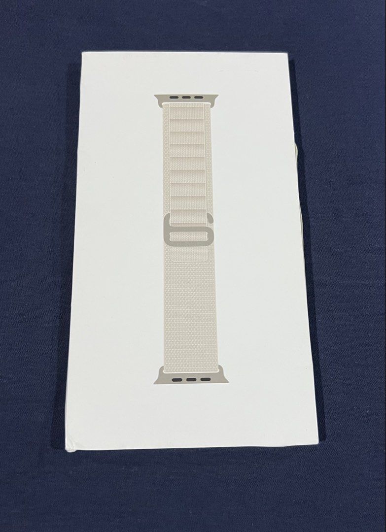 Apple Watch Ultra 49mm Starlight Alpine Loop - small (Category: Wearables & Smart Watches) located in Quezon City. Submitted by swoosh24 (Listing ID 1458190734, Image 1). Description: Apple Watch Ultra 49mm Starlight Alpine Loop - SMALL 100% original Preloved Complete with box .