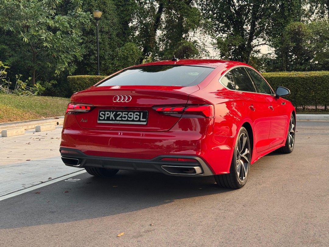 Audi A5 Sportback Mild Hybrid 2.0 TFSI S tronic (A) (Category: Used Cars) located in Singapore. Submitted by preciseauto (Listing ID 1458232028, Image 3). Description: 🔥🔥BOSS SAY ALL MUST GO CLEARANCE SALE🔥🔥 🚨CHEAPEST CARS IN THE MARKET🚨 🚘$500 DRIVEAWAY🚘 🏦LOWEST INTEREST FROM 1.48%🏦 🟢1 YEAR WARRANTY🟢 🔧FREE 1 YEAR SERVICING🔧 🏬 Vehicle 120 Points INSPECTION CHECK By In House Workshop BEFORE we put them for SALE 🚕 PHV Drivers Welcome