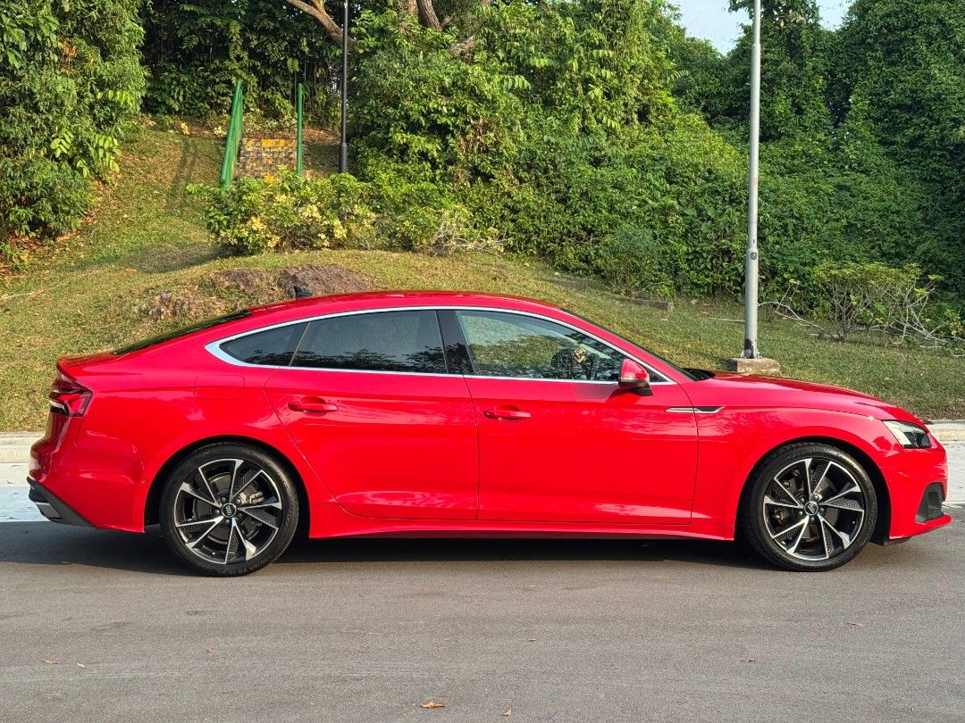 Audi A5 Sportback Mild Hybrid 2.0 TFSI S tronic (A) (Category: Used Cars) located in Singapore. Submitted by preciseauto (Listing ID 1458232028, Image 2). Description: 🔥🔥BOSS SAY ALL MUST GO CLEARANCE SALE🔥🔥 🚨CHEAPEST CARS IN THE MARKET🚨 🚘$500 DRIVEAWAY🚘 🏦LOWEST INTEREST FROM 1.48%🏦 🟢1 YEAR WARRANTY🟢 🔧FREE 1 YEAR SERVICING🔧 🏬 Vehicle 120 Points INSPECTION CHECK By In House Workshop BEFORE we put them for SALE 🚕 PHV Drivers Welcome