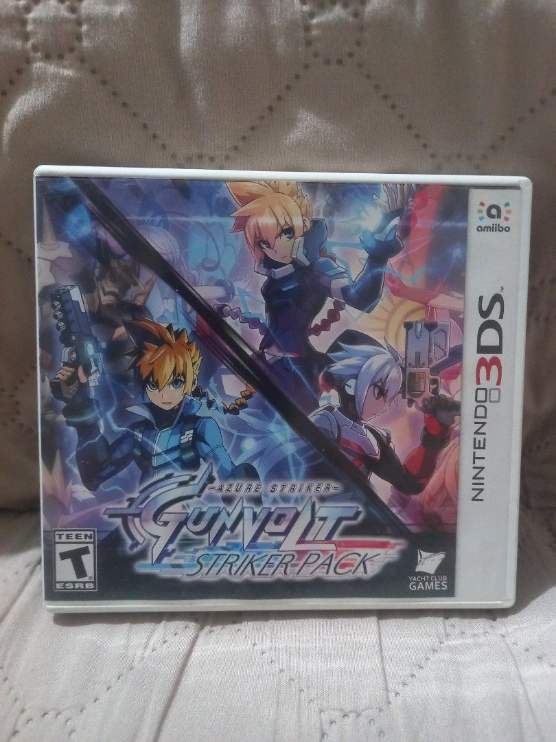 Azure Striker Gunvolt Striker Pack Nintendo 3DS Game (Category: Nintendo) located in Valenzuela. Submitted by retro.rush (Listing ID 1458210960, Image 1). Description: - Azure Striker Gunvolt Striker Pack for Nintendo 3DS - Includes both Gunvolt 1 and Gunvolt 2 - Highly-rated action game - Comes with original case.